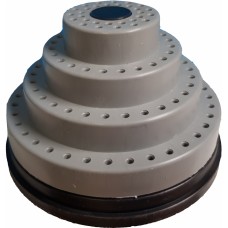 Bur Stand (Bur Holder) - Stepped Round Rotating - Grey - 120 Holes (L45 Grigio) - 1pc